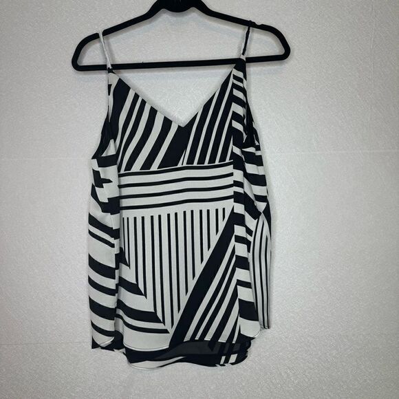 Express Double V Geometric Striped Downtown Cami L - Picture 3 of 4
